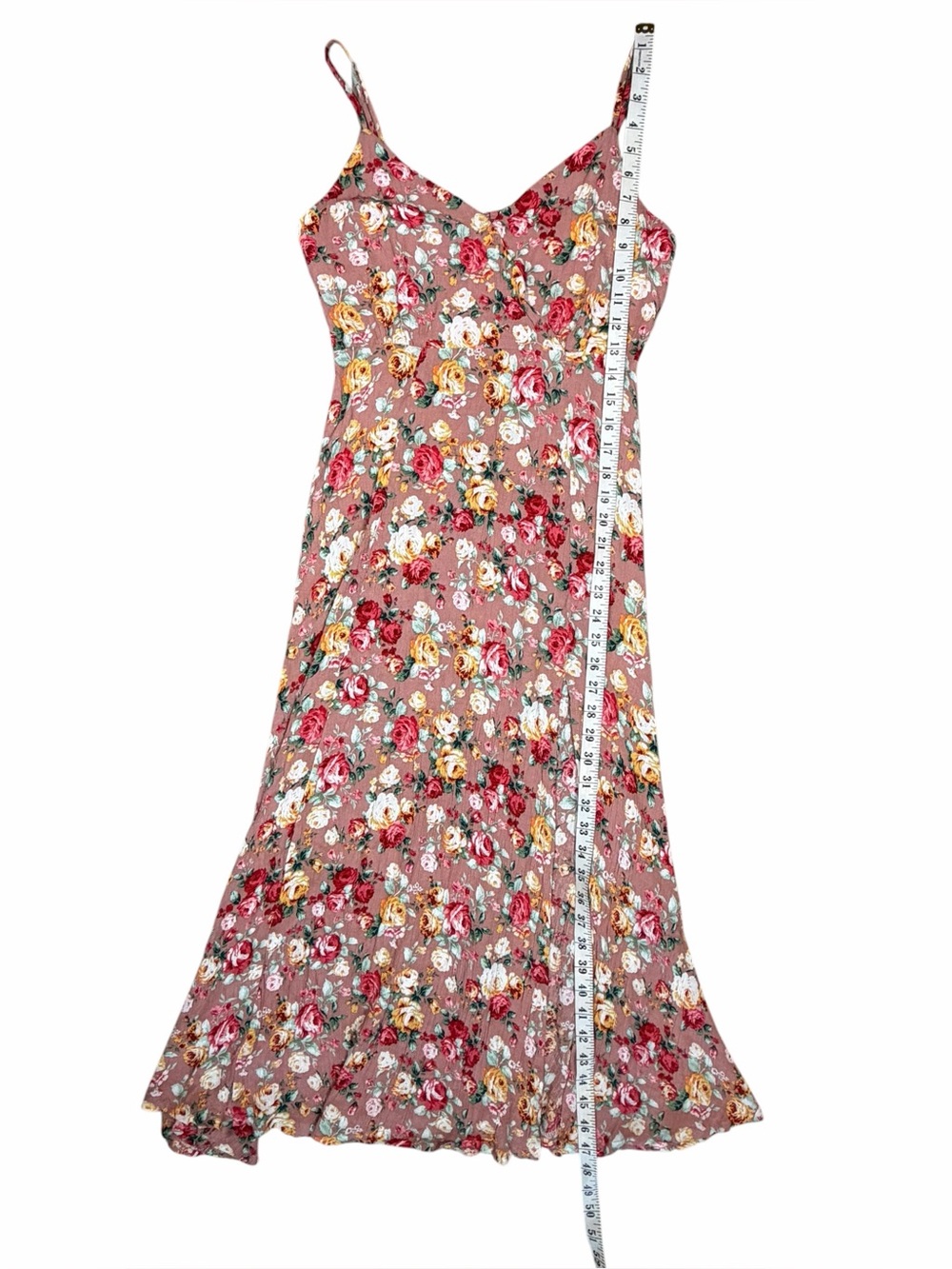 Lulus Floral Wrap Front Midi Dress with Side Slit | Size Small - Picture 6 of 7